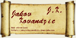Jakov Kovandžić vizit kartica